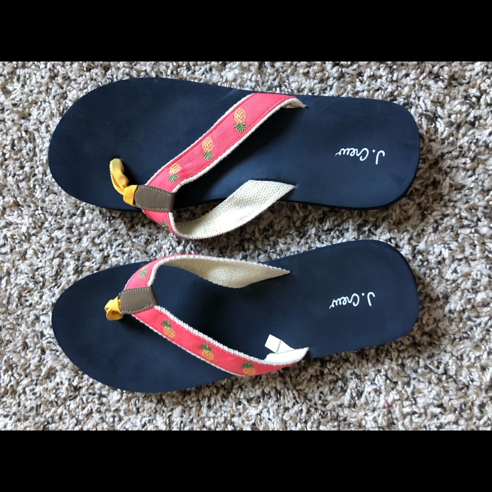 Jcrew pineapple flip-flops